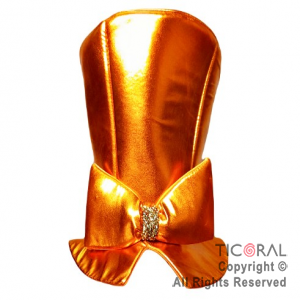 SOMBRERO GALERON METAL LISO CON MO�O NARANJA x 1